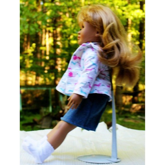 1998 Battat 18" Doll Blond Hair Blue Eyes 3-pc Outfit Socks Panties Undershirt - Picture 3 of 12